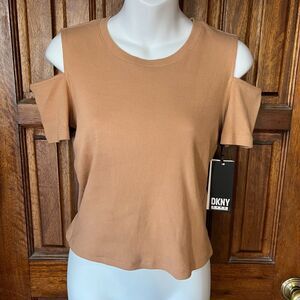 DKNY Cold Shoulder Top Women's Medium NWT